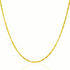 14k Yellow Gold Solid Figaro Chain 1.3mm